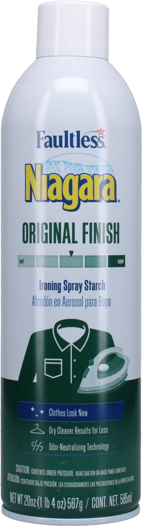 Faultless Niagara Lemon Scent Ironing Spray Starch 20 oz